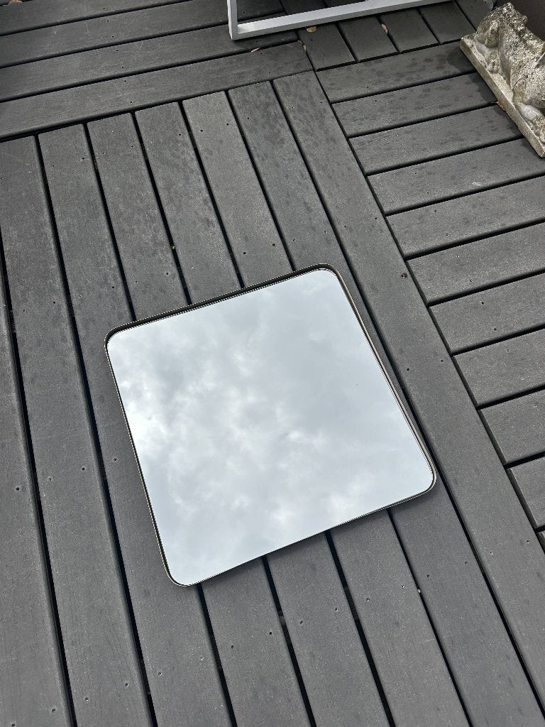 Vierkante Riverdale spiegel brons, 60x60, Huis en Inrichting, Ophalen, Vierkant, Zo goed als nieuw, Minder dan 100 cm