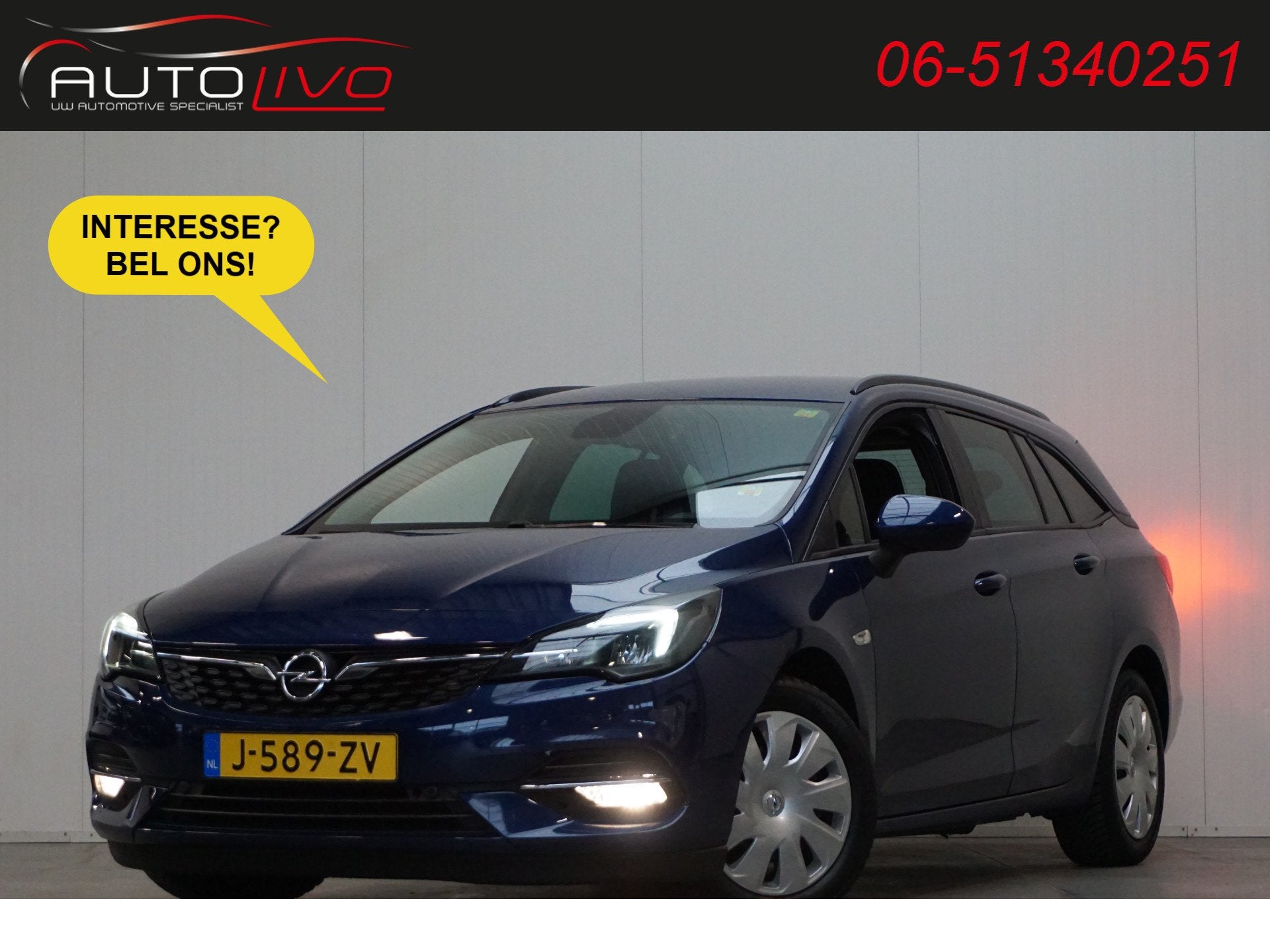 Opel Astra Sports Tourer 1.4 Business Edition AUTOMAAT! 146, Auto's, Opel, 145 pk, Stof, Gebruikt, Blauw