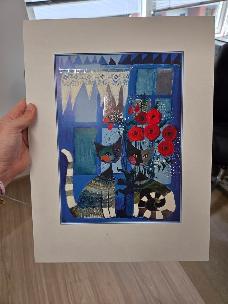 Rosina Wachtmeister Katten Kunstprint - 'Vriendschap', Antiek en Kunst, Ophalen of Verzenden