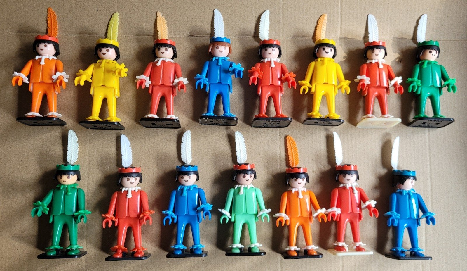 Oude playmobil klicky poppetjes indianen, Kinderen en Baby's, Ophalen of Verzenden, Gebruikt