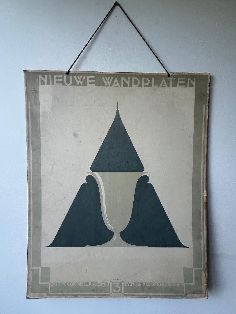 Art deco jaren 20 30 serie Nieuwe Wandplaten Vaas, Antiek en Kunst, Antiek | Schoolplaten, Ophalen of Verzenden, Geschiedenis