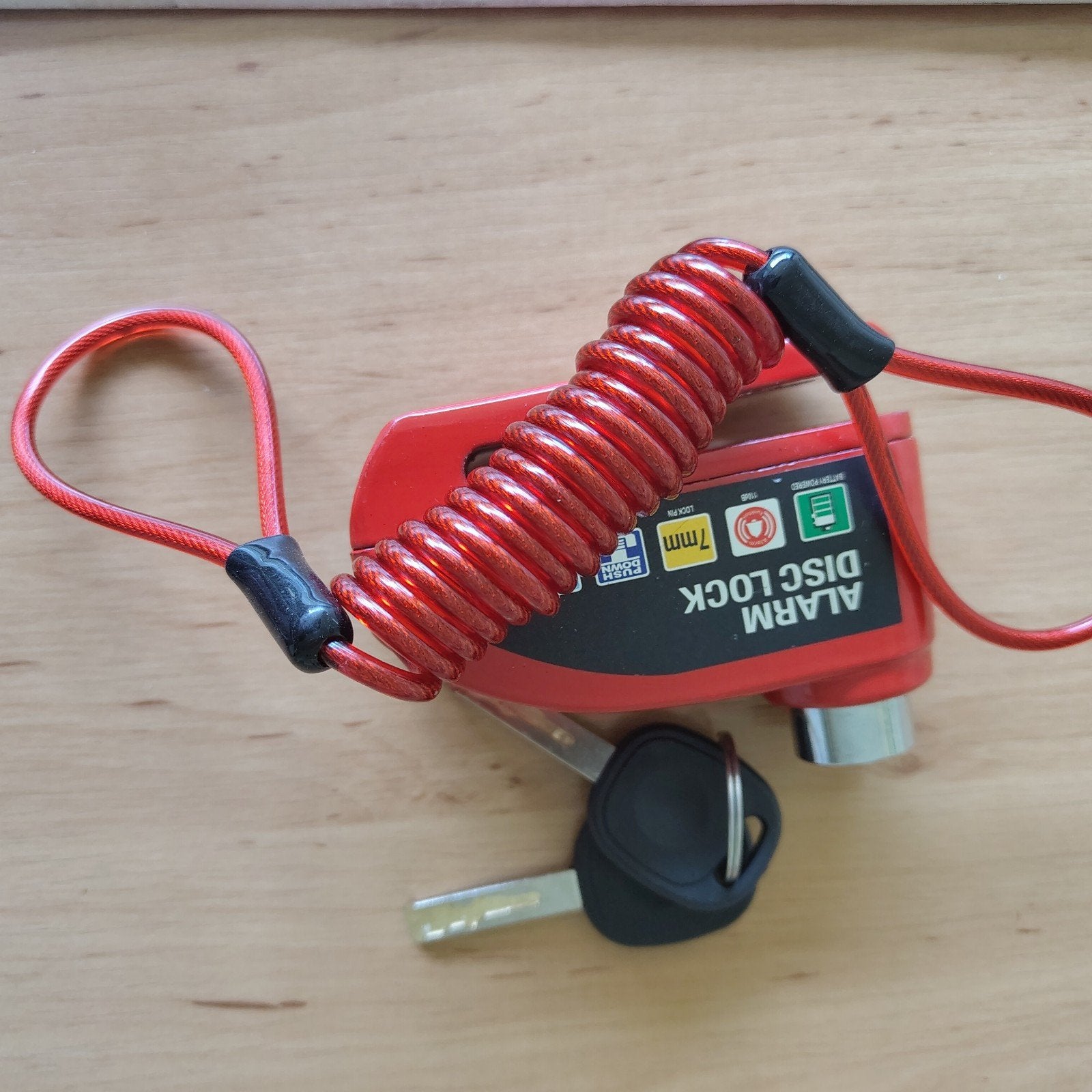 Alarm schijfremslot voor motorfiets/scooter/fiets nieuw, Verzenden, Nieuw