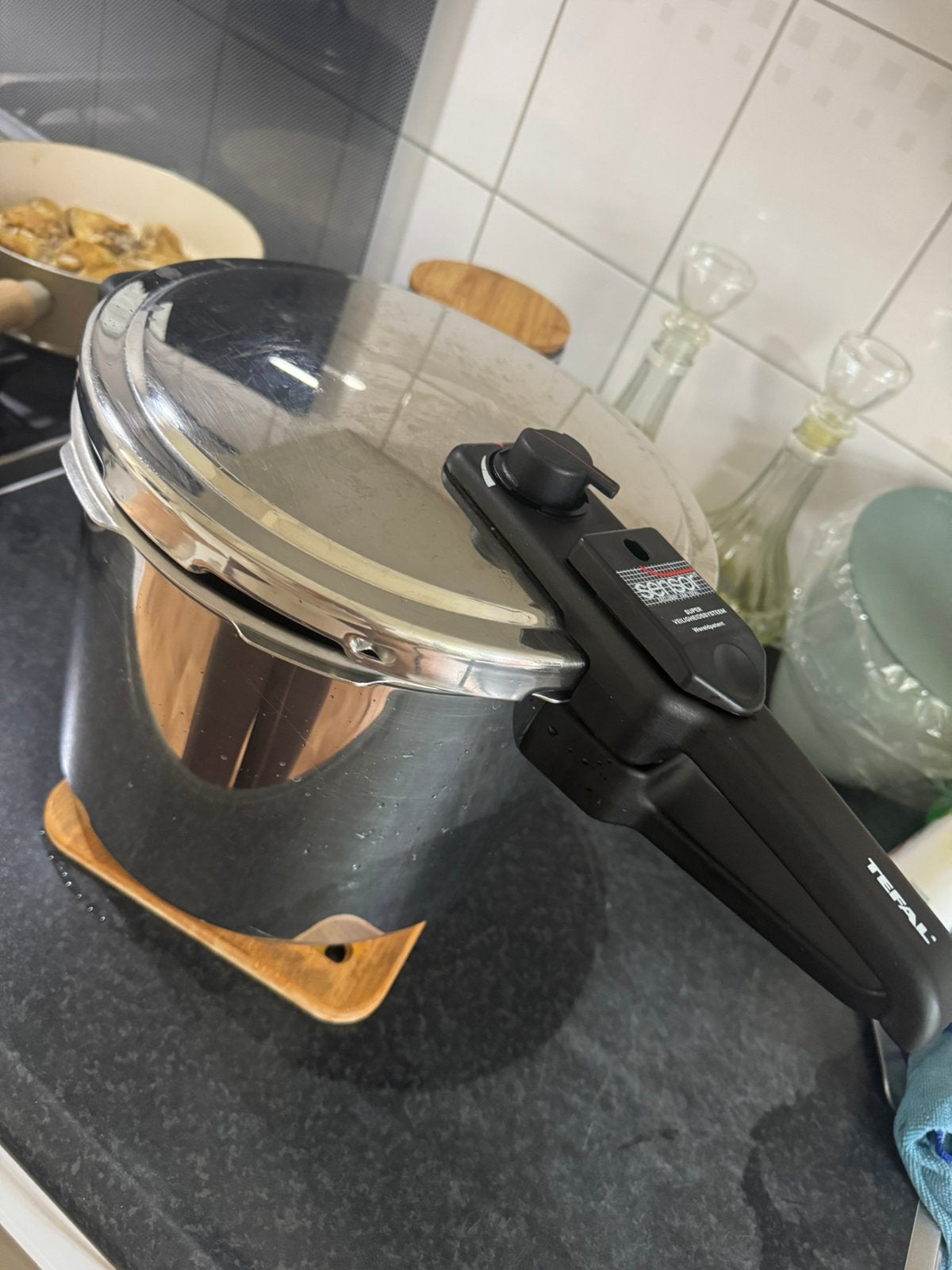 Snel kook pan, Ophalen of Verzenden, Zo goed als nieuw, Rvs