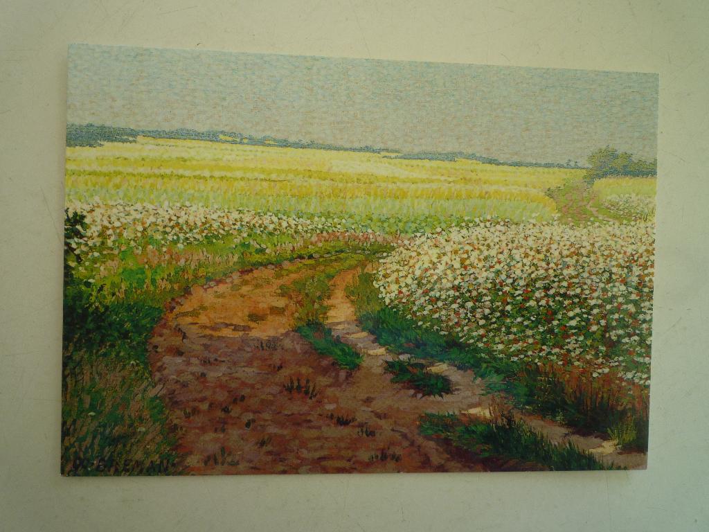 Kunstkaart Co Breman namiddag Blaricum bloemenveld, Ophalen of Verzenden, 1940 tot 1960, Gelderland