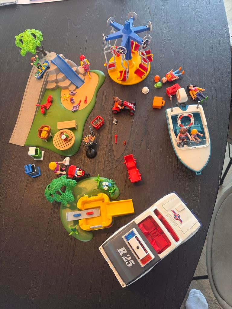 Grote Playmobil set: Politie, Kermis, Speeltuin en meer!, Kinderen en Baby's, Speelgoed | Overig, Ophalen of Verzenden, Gebruikt
