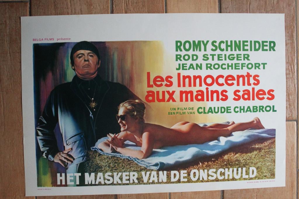 filmaffiche Romy Schneider les innocents aux... filmposter, Rechthoekig Liggend, Ophalen of Verzenden, Zo goed als nieuw, A1 t/m A3