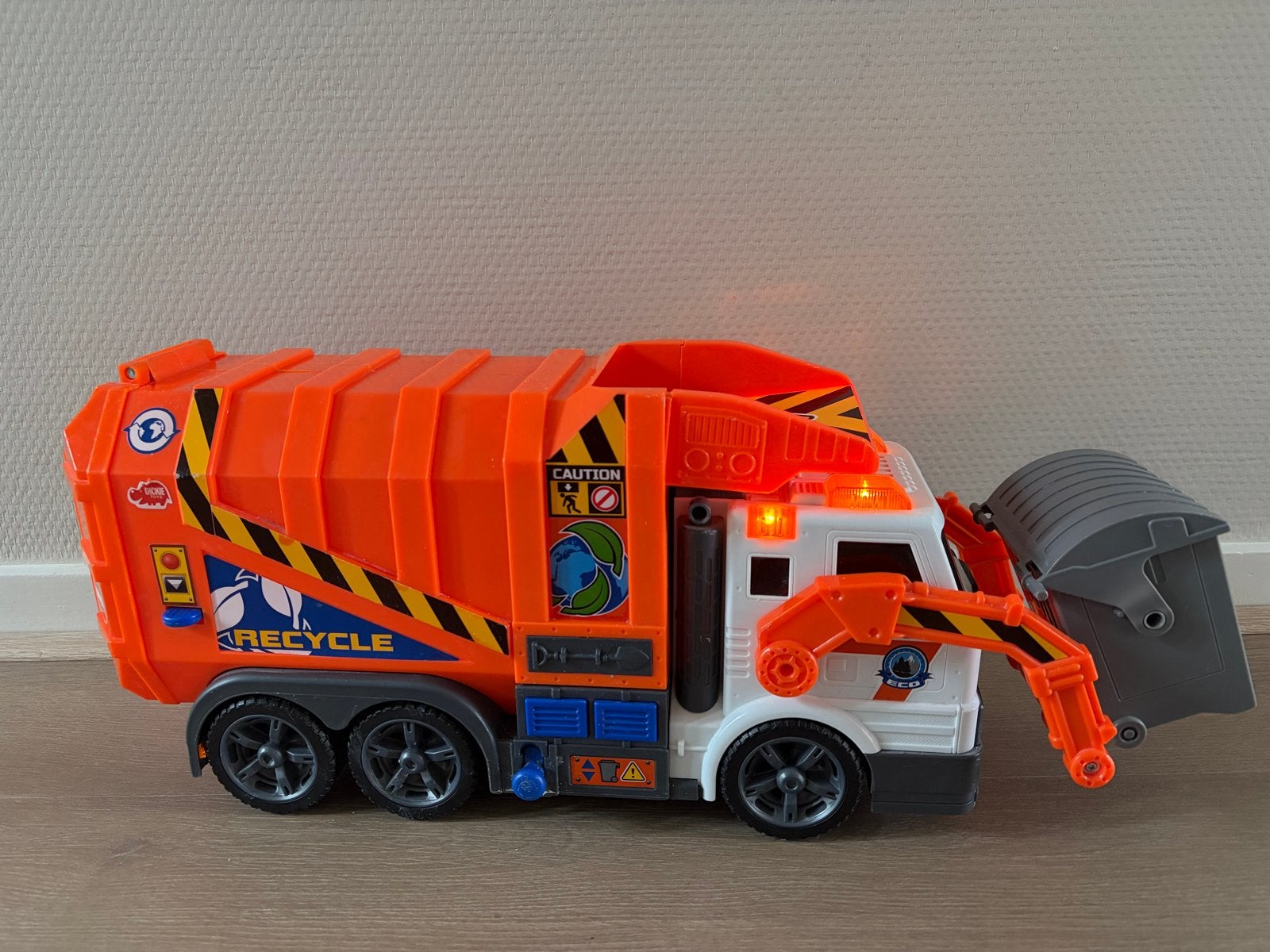Dickie Toys Vuilniswagen met Licht en Geluid, Ophalen, Zo goed als nieuw