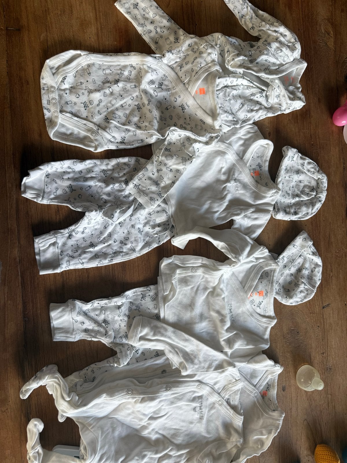 Set hema romper,broek,shirtje,boxpakje,muts maat 50, Ophalen of Verzenden, Gebruikt, Jongetje of Meisje