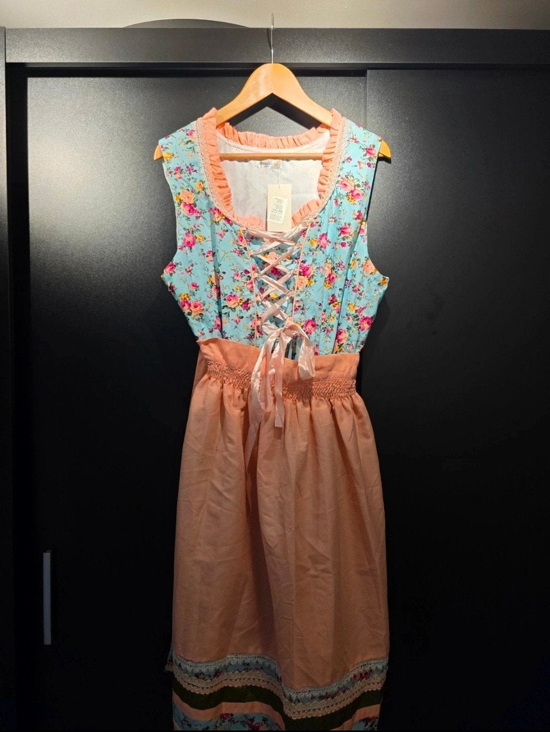 Nieuwe katoenen oktoberfest jurk, Dirndl maat XL, Ophalen of Verzenden, Nieuw, Maat 46/48 (XL) of groter
