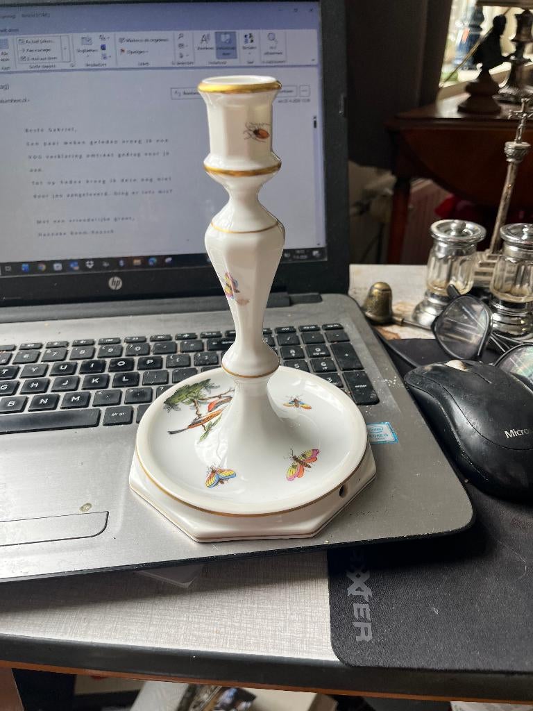 HEREND HUNGARY KANDELAAR, Antiek en Kunst, Ophalen of Verzenden