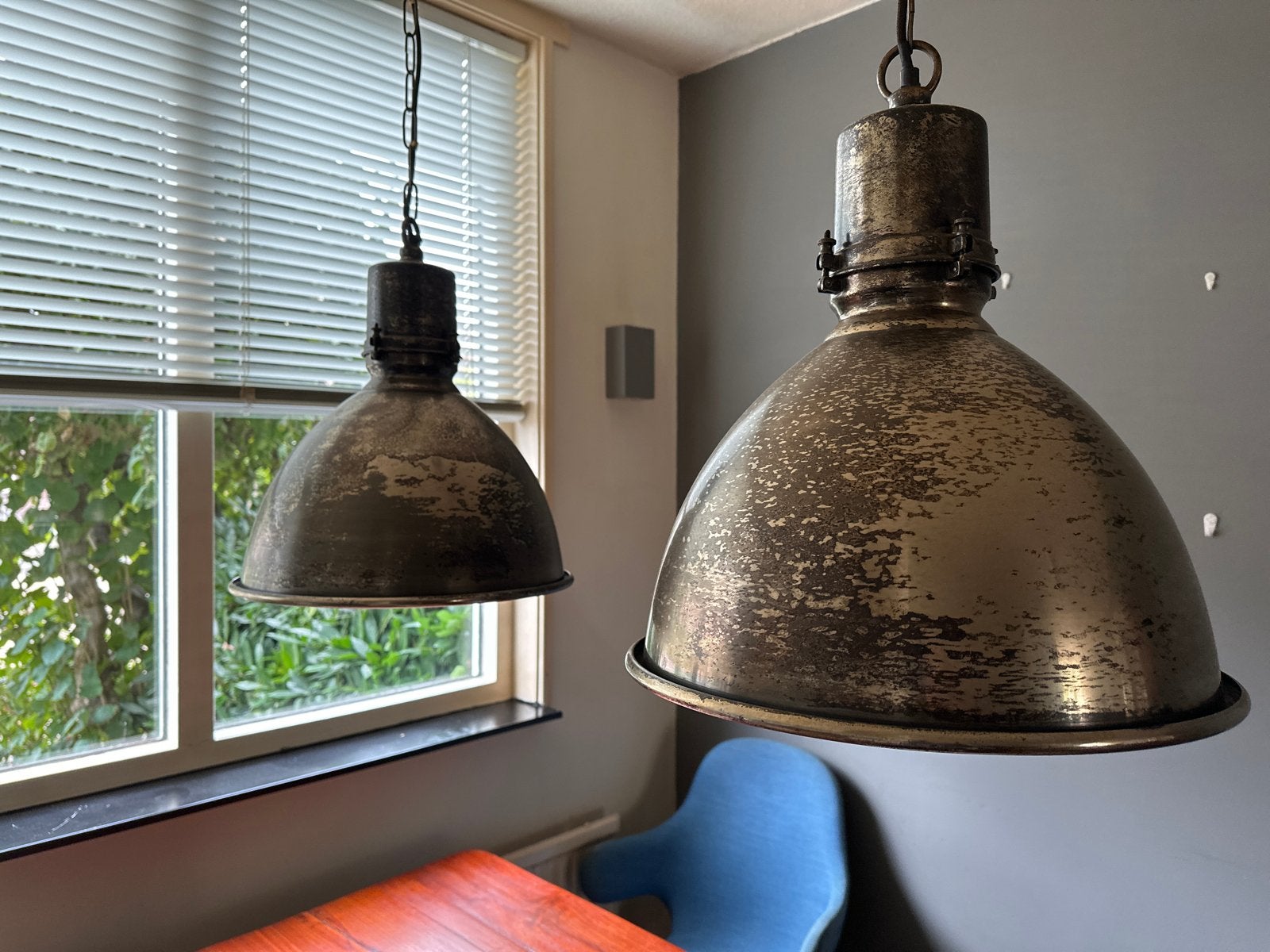 Set van 2 Industriële Hanglampen - Vintage Stijl, Ophalen