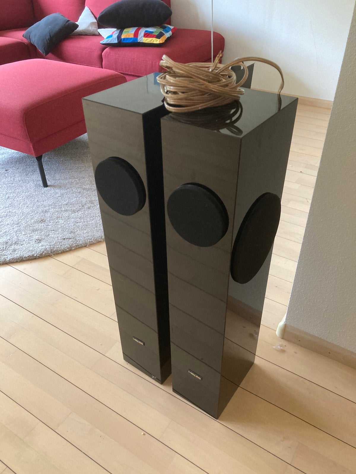 2x Hepta Spring design speakers, Ophalen, 120 watt of meer, Front, Rear of Stereo speakers, Overige merken