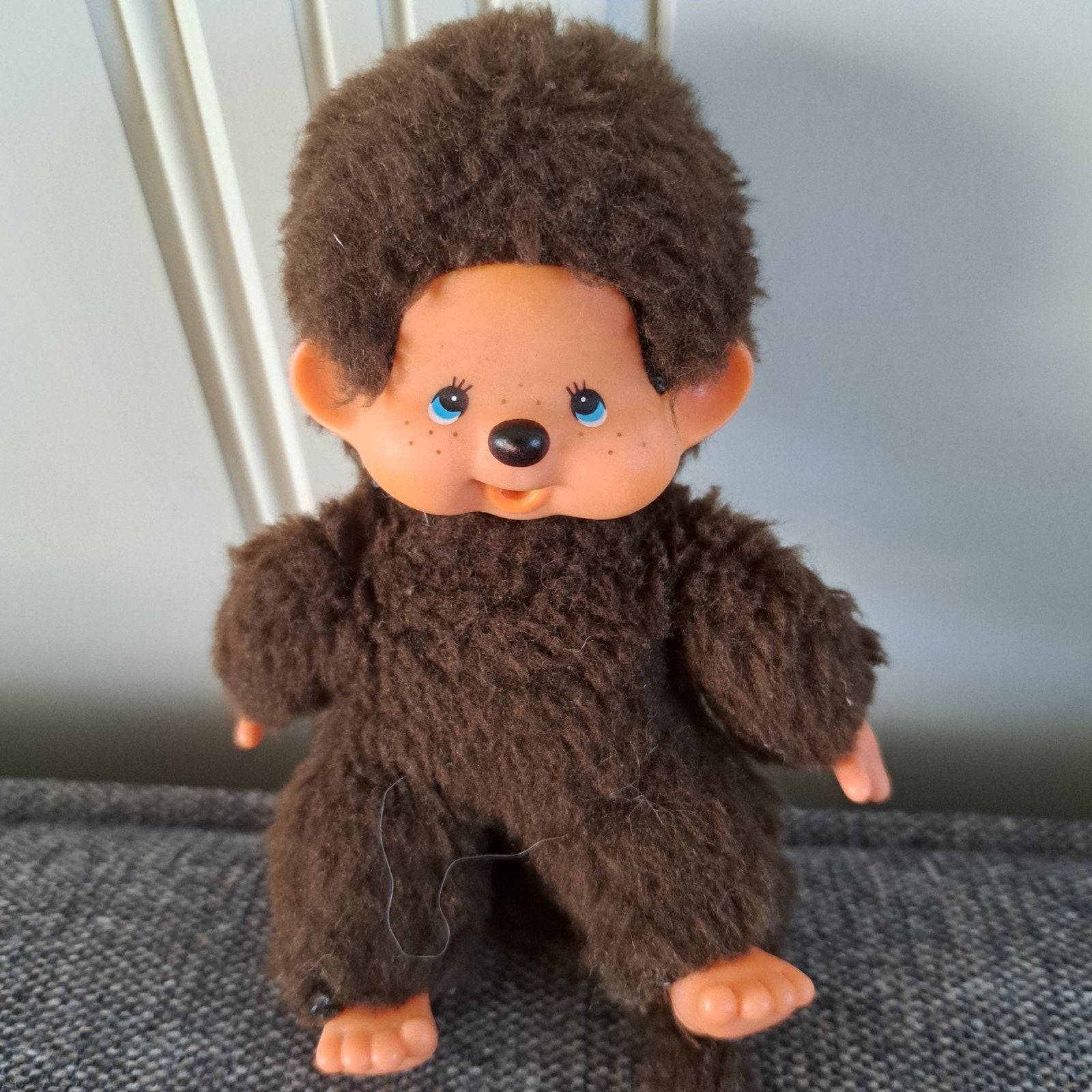 Monchhichi knuffel 14cm - Vintage aapje, Gebruikt, Overige merken, Overige karakters, Ophalen of Verzenden