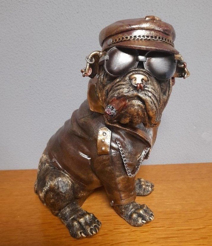 Dressed english bulldog with cigar, Ophalen