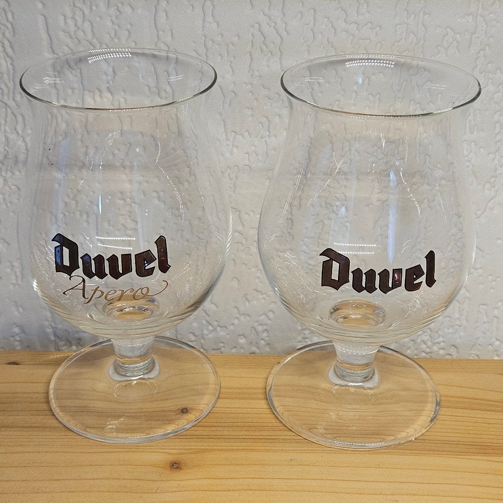 Duvel 2 Aperoglaasjes 16 cl	ZGAN, Ophalen of Verzenden, Zo goed als nieuw, Glas of Glazen, Duvel