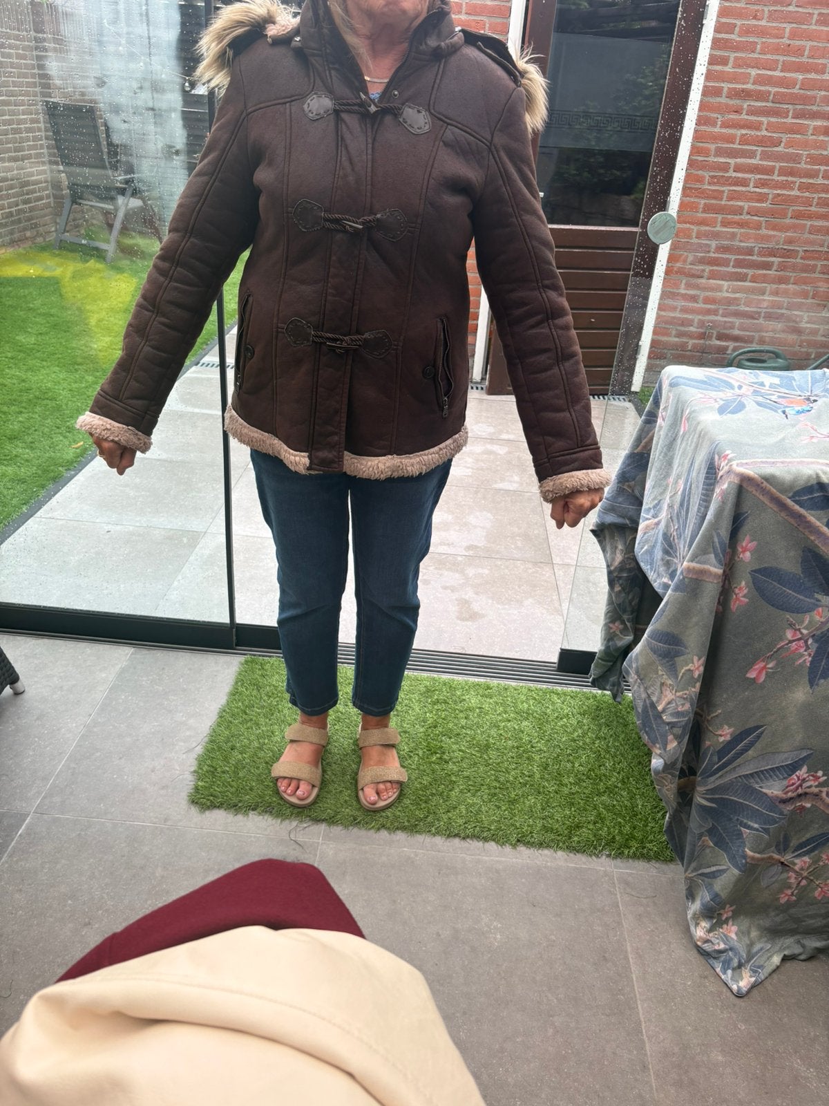 Mooie jas met teddy voering, Kleding | Dames, Ophalen of Verzenden, Zo goed als nieuw, Maat 36 (S)