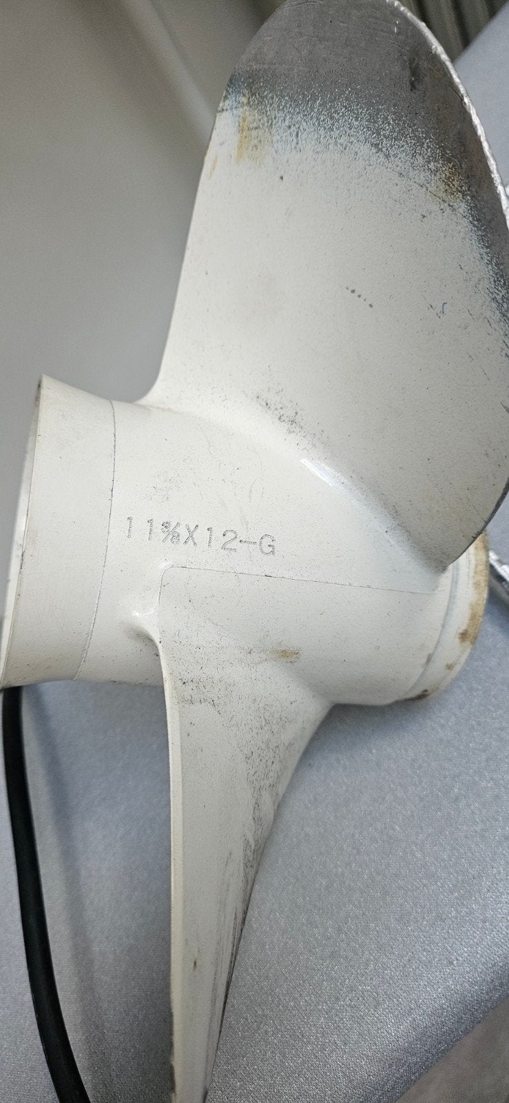 Propeller 11 3/8  12 G komt van Yamaha 60 pk 4 takt, Ophalen of Verzenden, Motor en Techniek, Motorboot