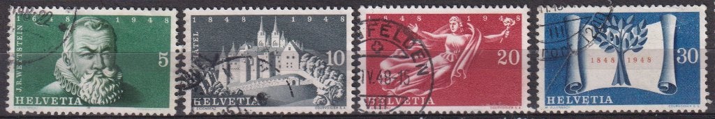 Zwitserland 1948 Verdrag Westphalia Revolutie Neuchatel, Verzenden, Gestempeld, Overige thema's