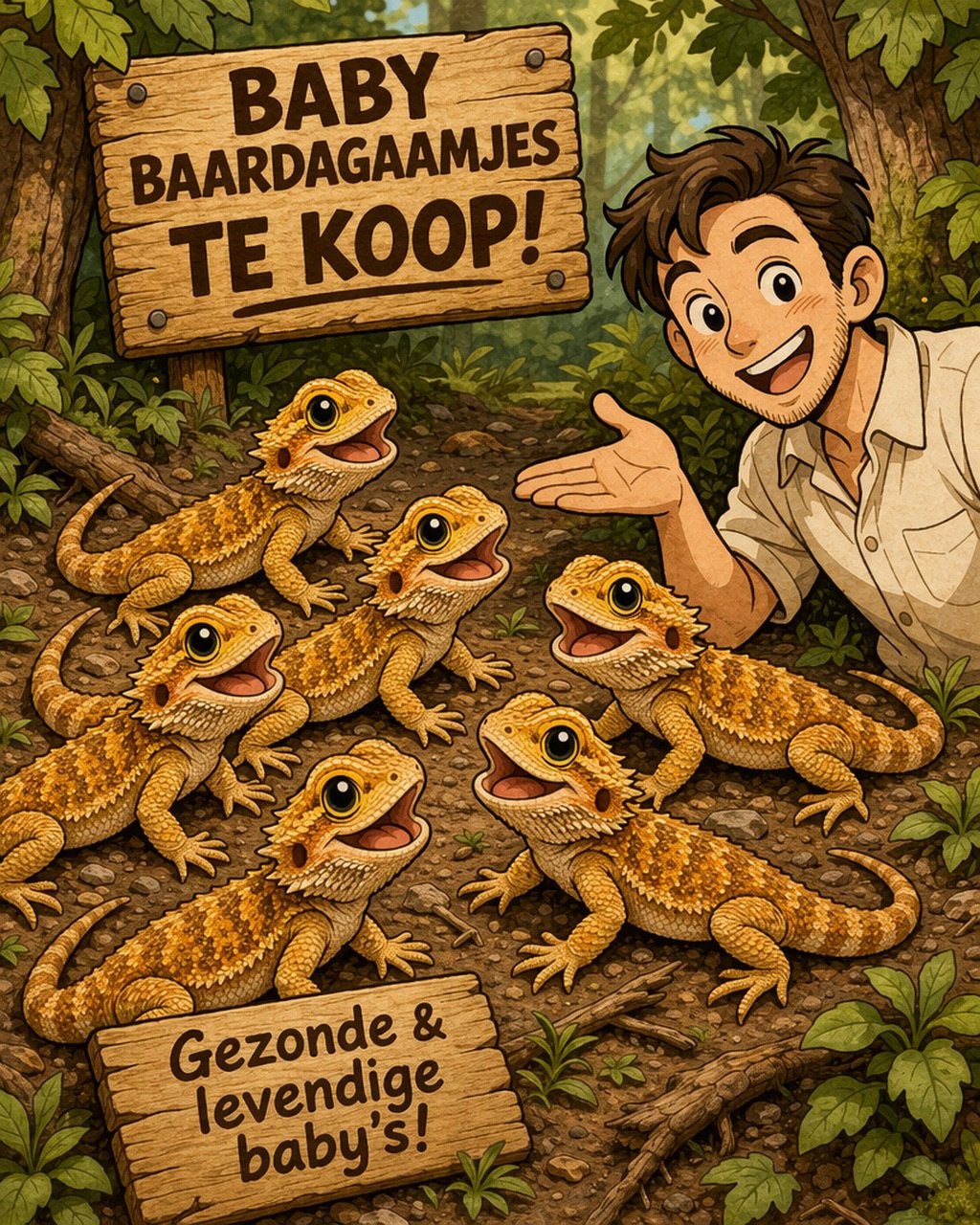 Baby baardagaam, Hagedis, 0 tot 2 jaar