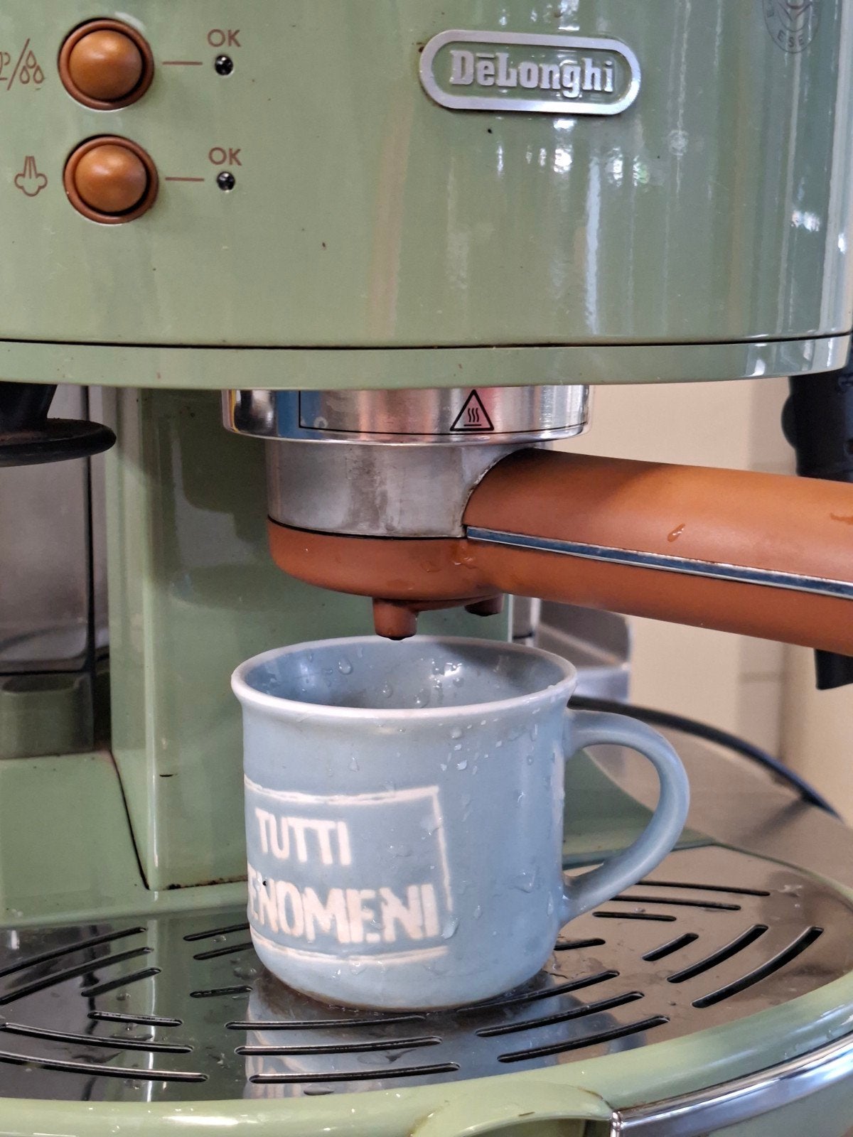 De'Longhi Retro Piston Espressomachine - Groen, Ophalen of Verzenden