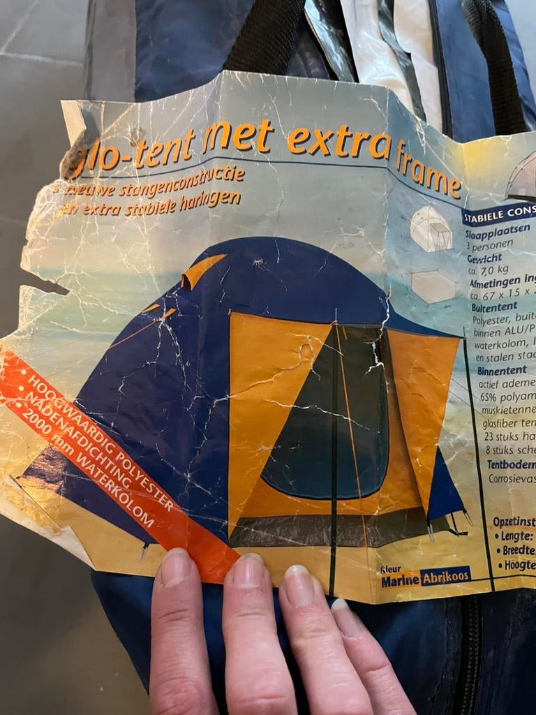 Iglo tent 3 persoons met extra frame, Caravans en Kamperen, Tenten, Ophalen, Zo goed als nieuw