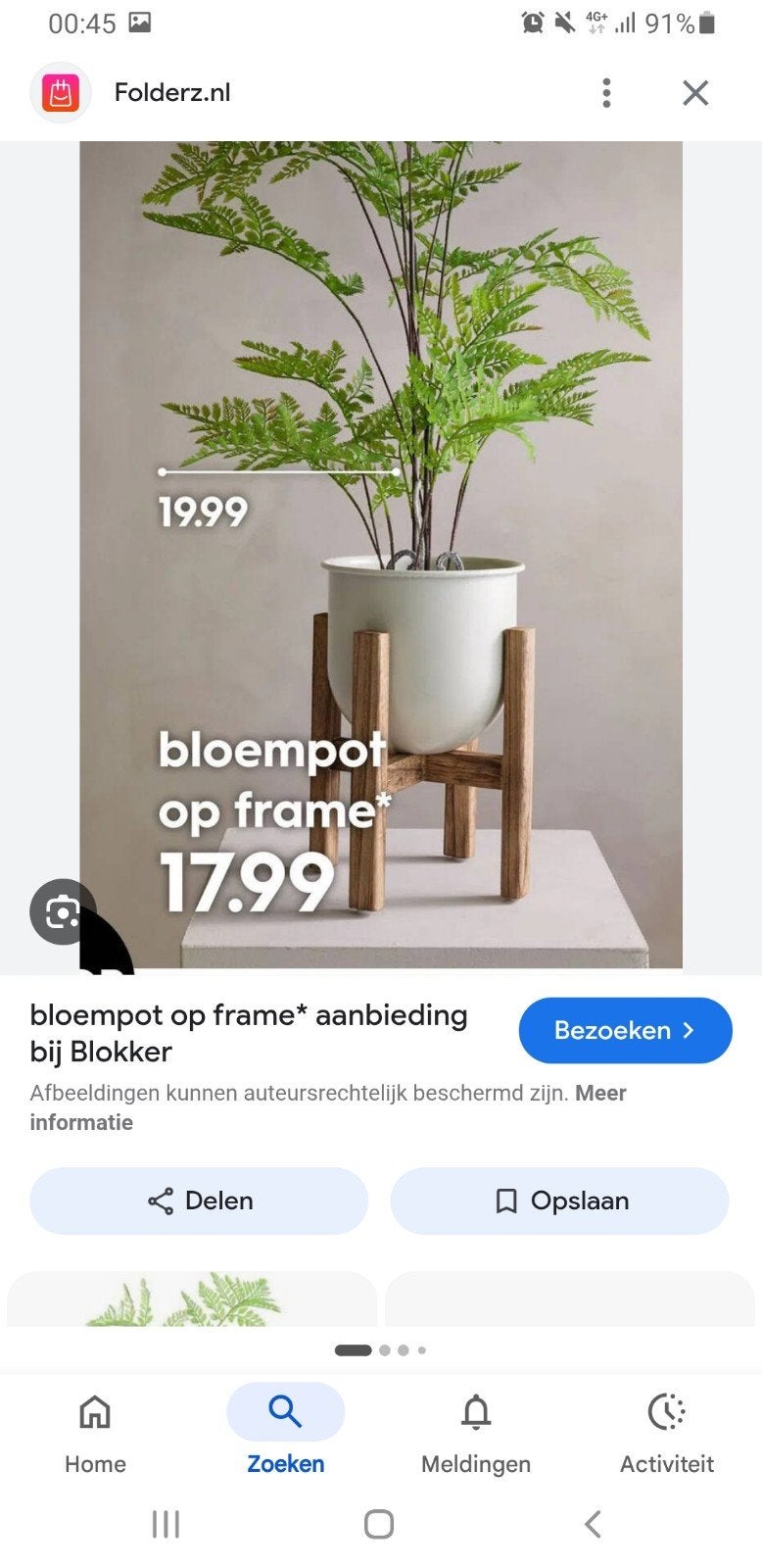 bloempot, Ophalen, Rond, Metaal, Minder dan 40 cm