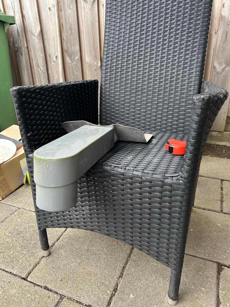 Dakgoot afvoer PVC en aluminium, Afvoer, Gebruikt, Pvc, 60 tot 80 mm