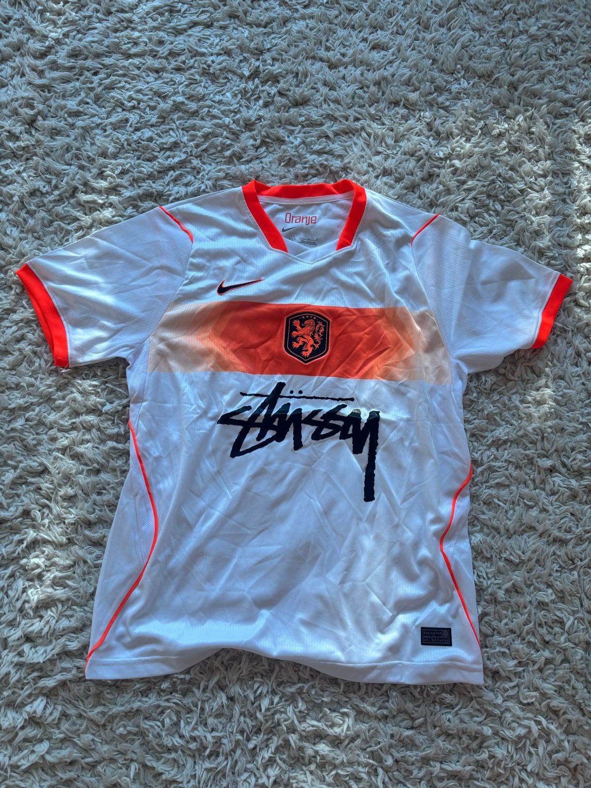 Nike Oranje Stussy Voetbalshirt - Maat L, Maat 52/54 (L), Wit, Ophalen of Verzenden, Zo goed als nieuw