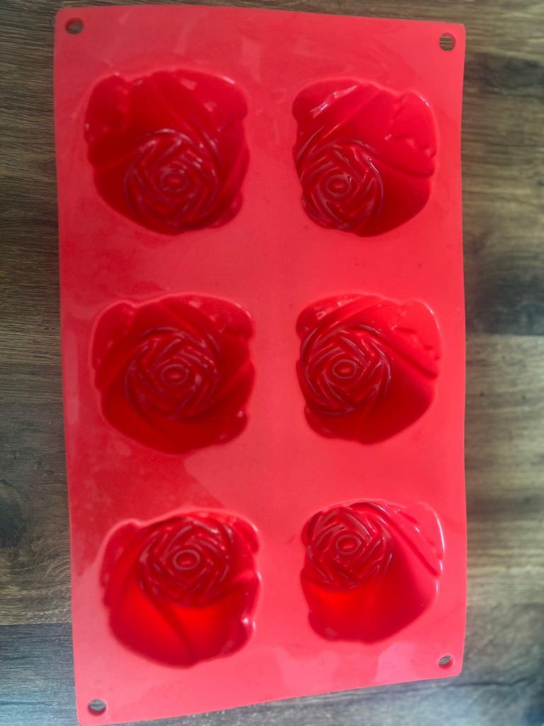 Rode siliconen bakvorm rozen, Ophalen, Rood, Overige materialen, Overige typen