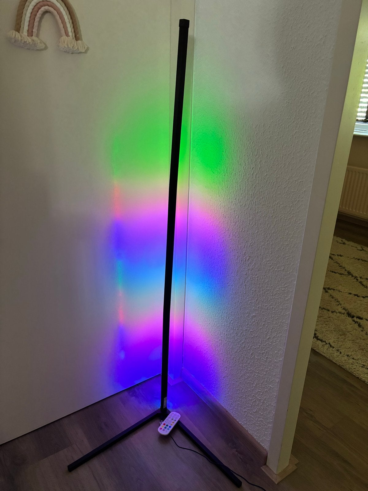 LED Hoeklamp met afstandsbediening, Ophalen, Overige fittingen, Zo goed als nieuw, Metaal