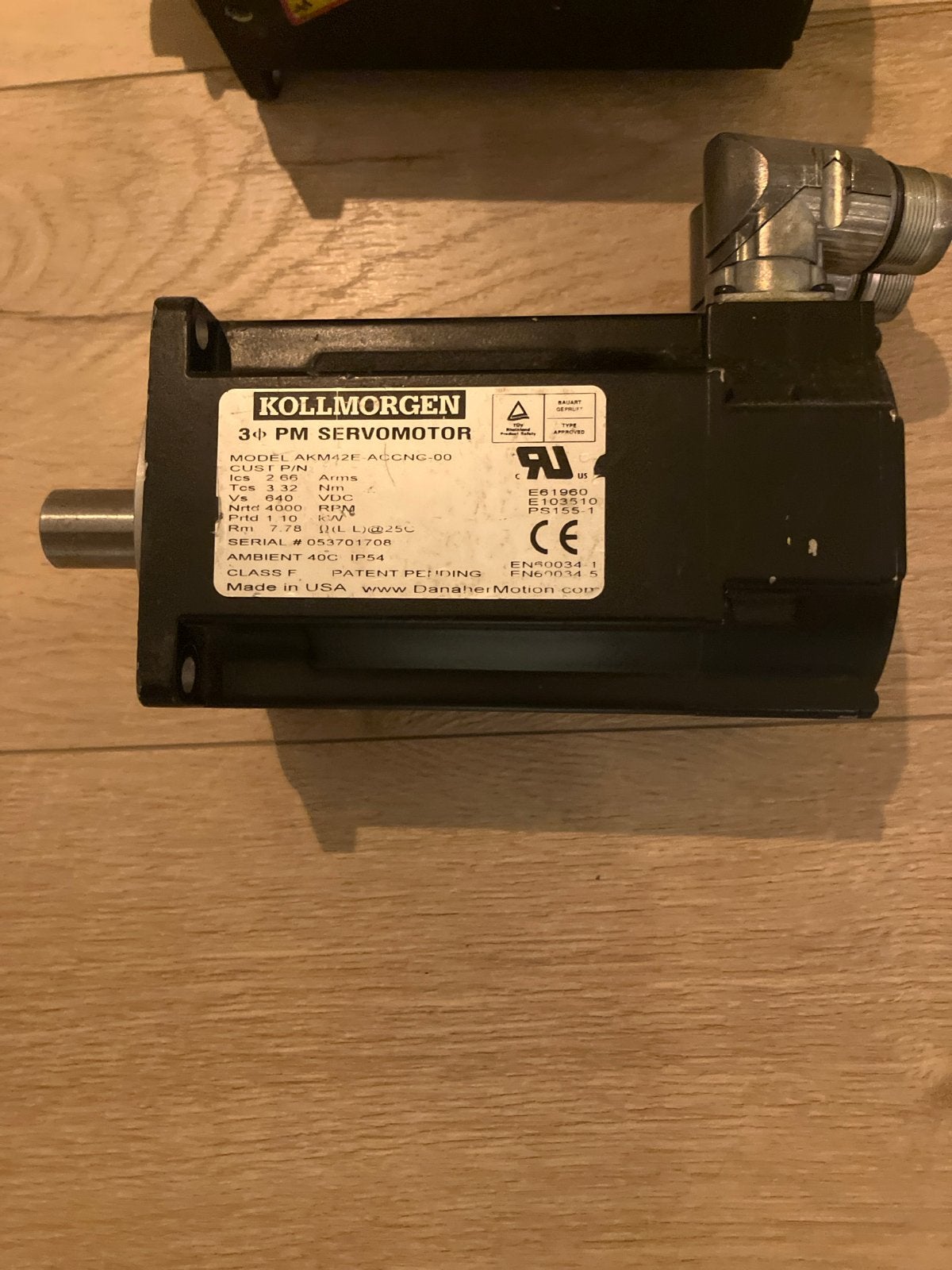 Kollmorgen AKM42E-ACCNC-00 3-fase PM Servomotor, Doe-het-zelf en Verbouw, Ophalen of Verzenden, Gebruikt