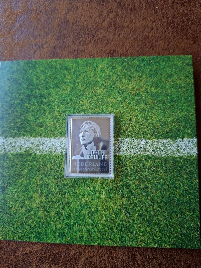 Johan Cruijff zilveren postzegel., Postzegels en Munten, Postzegels | Nederland, Ophalen of Verzenden