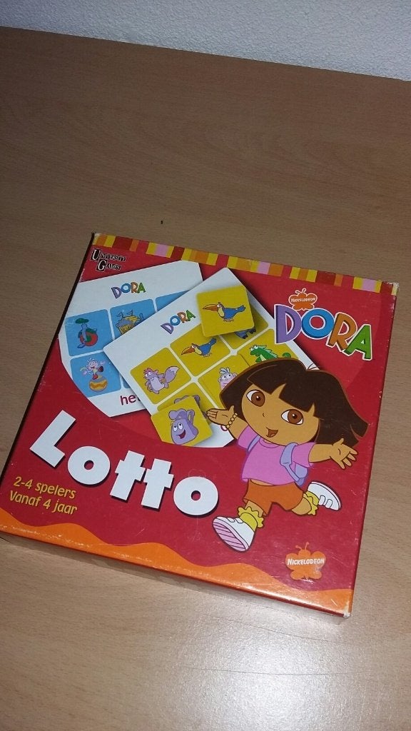 Dora bordspel 'Lotto', Een of twee spelers, Ophalen of Verzenden, Zo goed als nieuw, Reisspel