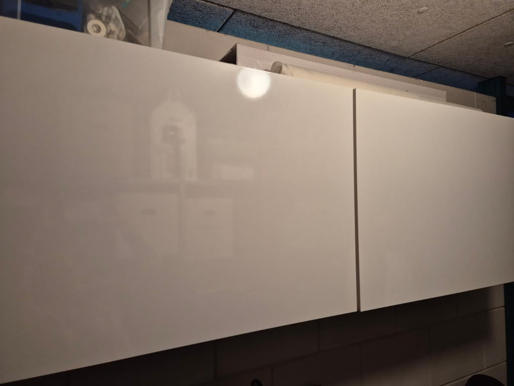 2 hoogglans bovenkasten, Huis en Inrichting, Keuken | Keukenelementen, Ophalen, 100 tot 150 cm, Wit, Minder dan 100 cm