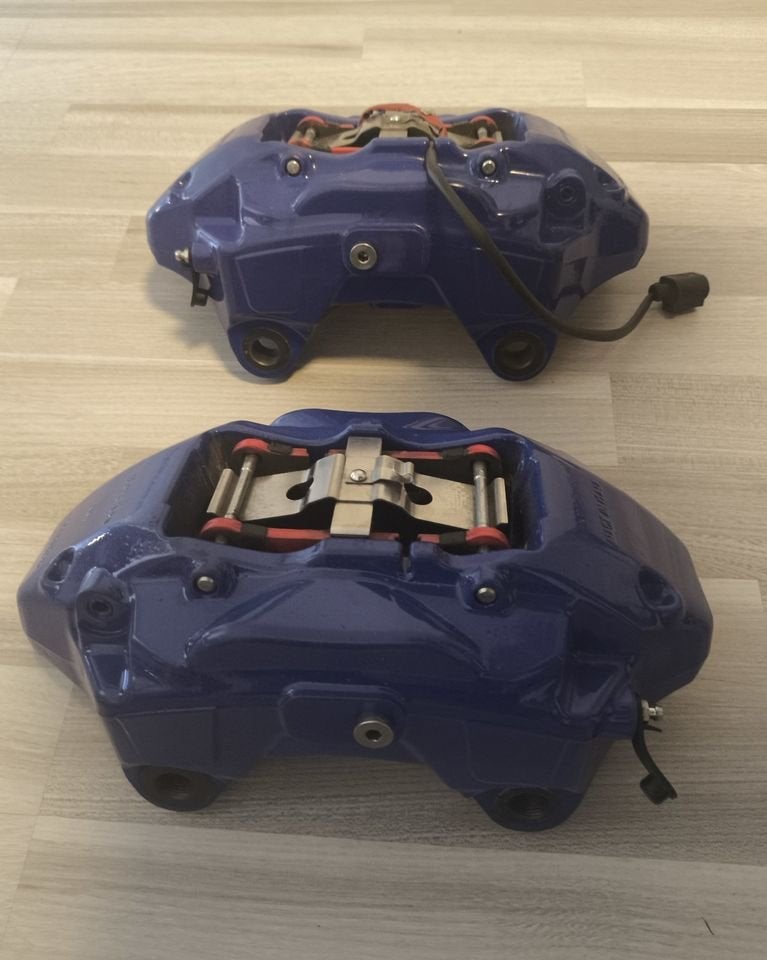 Porsche Brembo 4 zuigerrem Golf 2, 3, 4, R32 blauw 334x32, Auto-onderdelen, Ophalen, Gebruikt