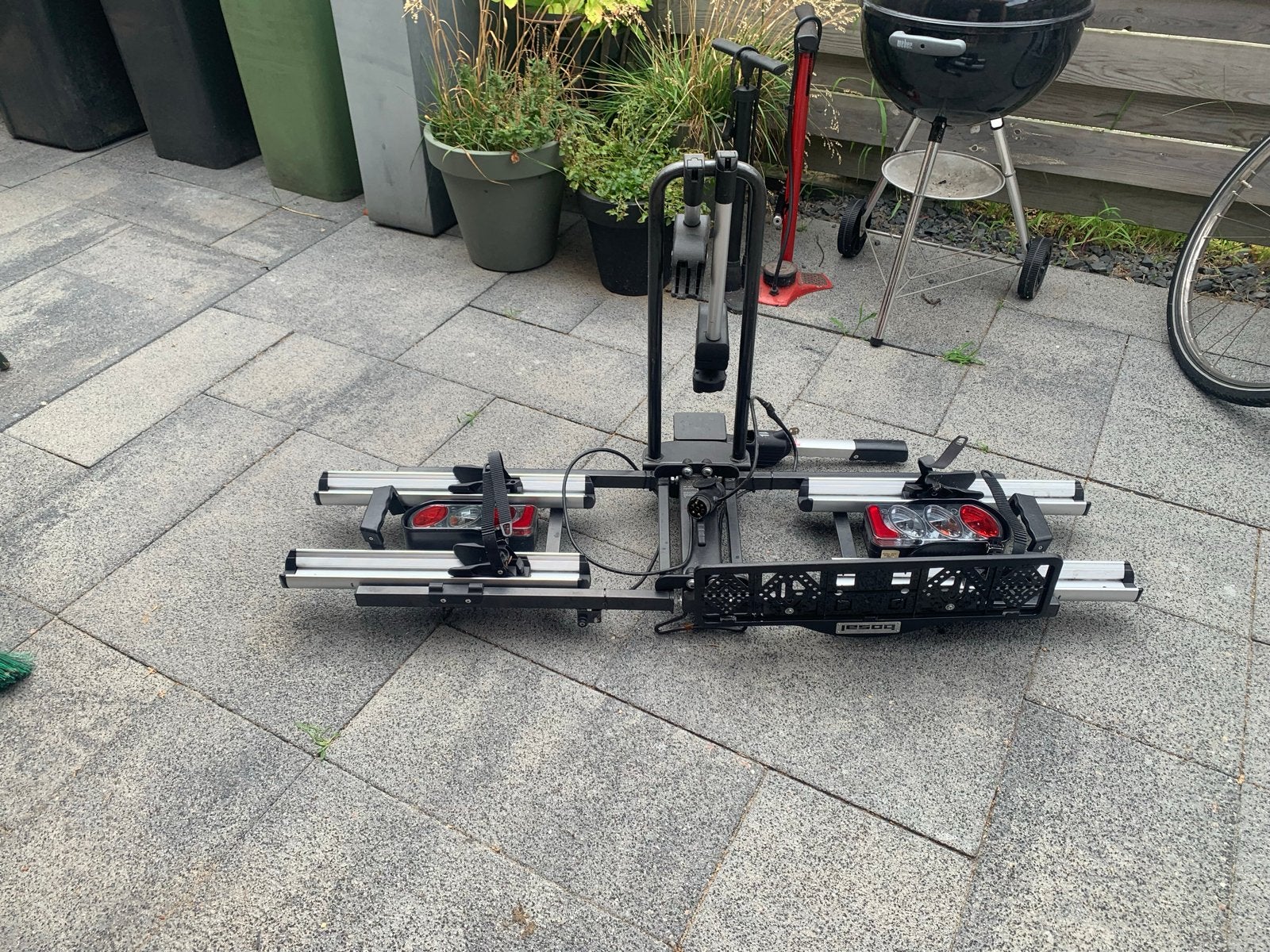 Bosal fietsendrager voor 2 elektrische fietsen, Auto diversen, Fietsendragers, Ophalen, Gebruikt, 2 fietsen, Trekhaakdrager