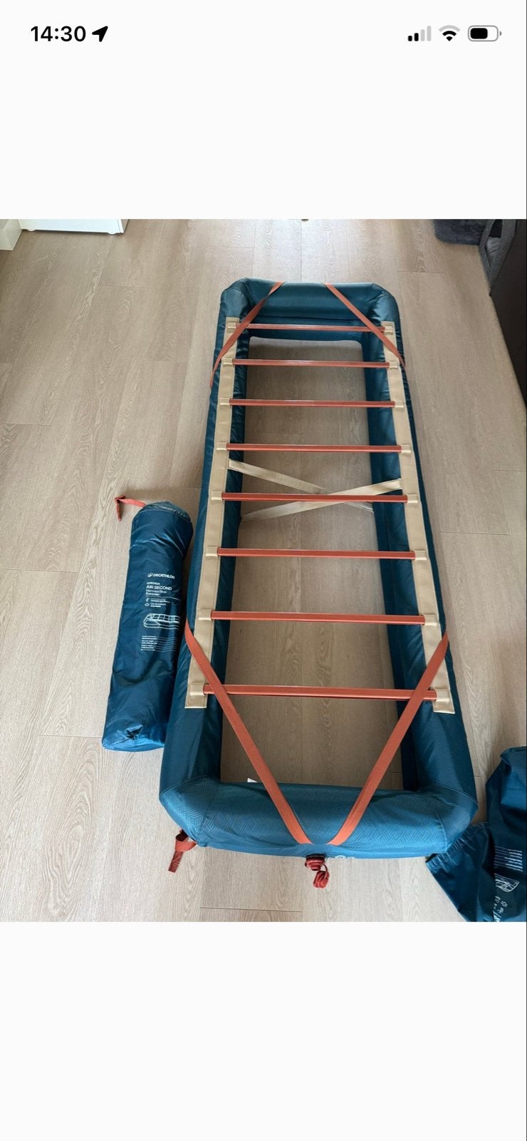 Decathlon Quechua Camp Bed Air & Ultim Comfort Matras 2x, Caravans en Kamperen, Luchtbedden, Ophalen, Zo goed als nieuw, 1-persoons