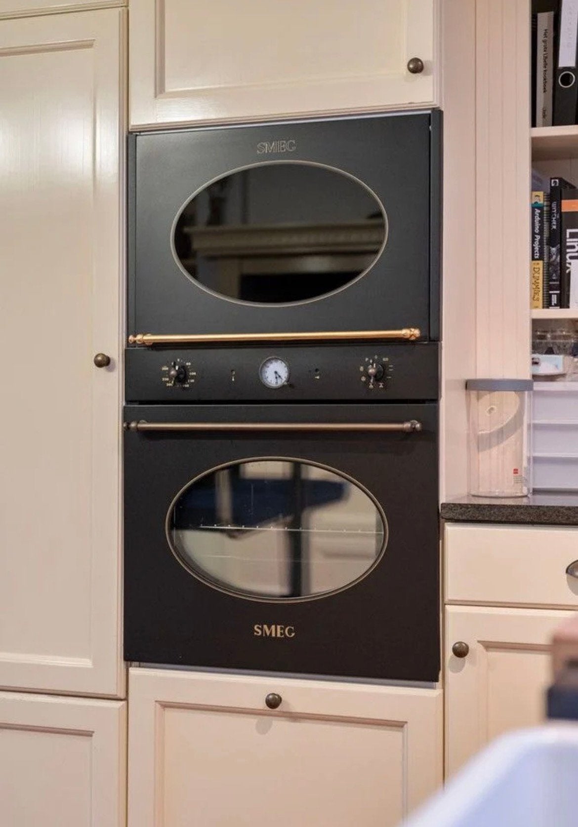 Smeg Inbouwoven Antraciet + Bijpassende Magnetrondeur, Witgoed en Apparatuur, Ovens, Ophalen, Gebruikt, Smeg, Hete lucht
