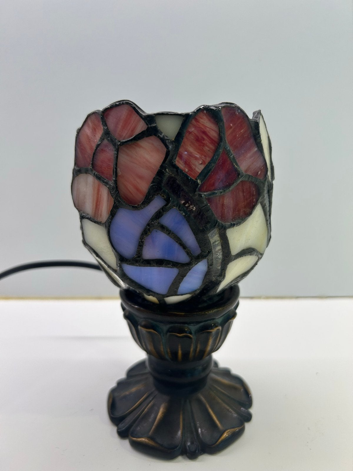Tiffany Stijl Tafellampje - Rozenmotief, Ophalen