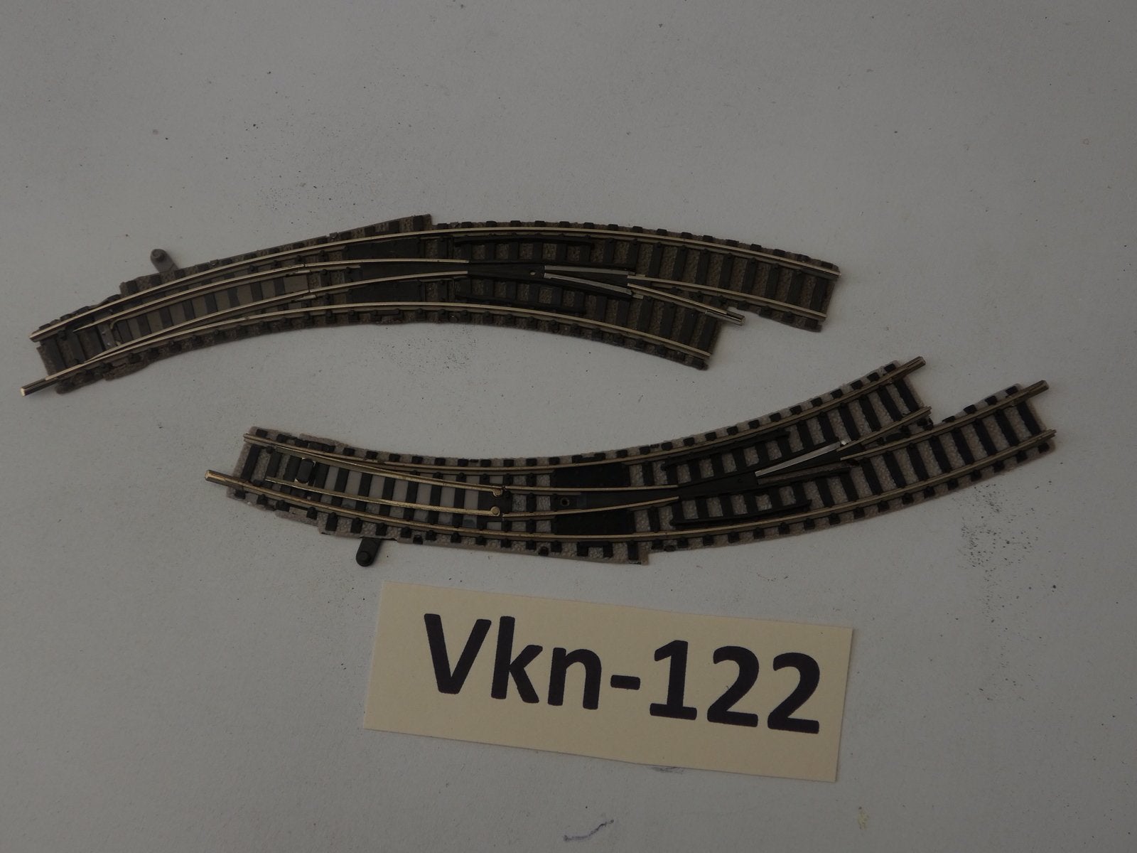 Vk-122 N spoor Gebogen Wissels 9174/75 Fleischmann Piccolo, Gebruikt, Gelijkstroom, Fleischmann, Rails