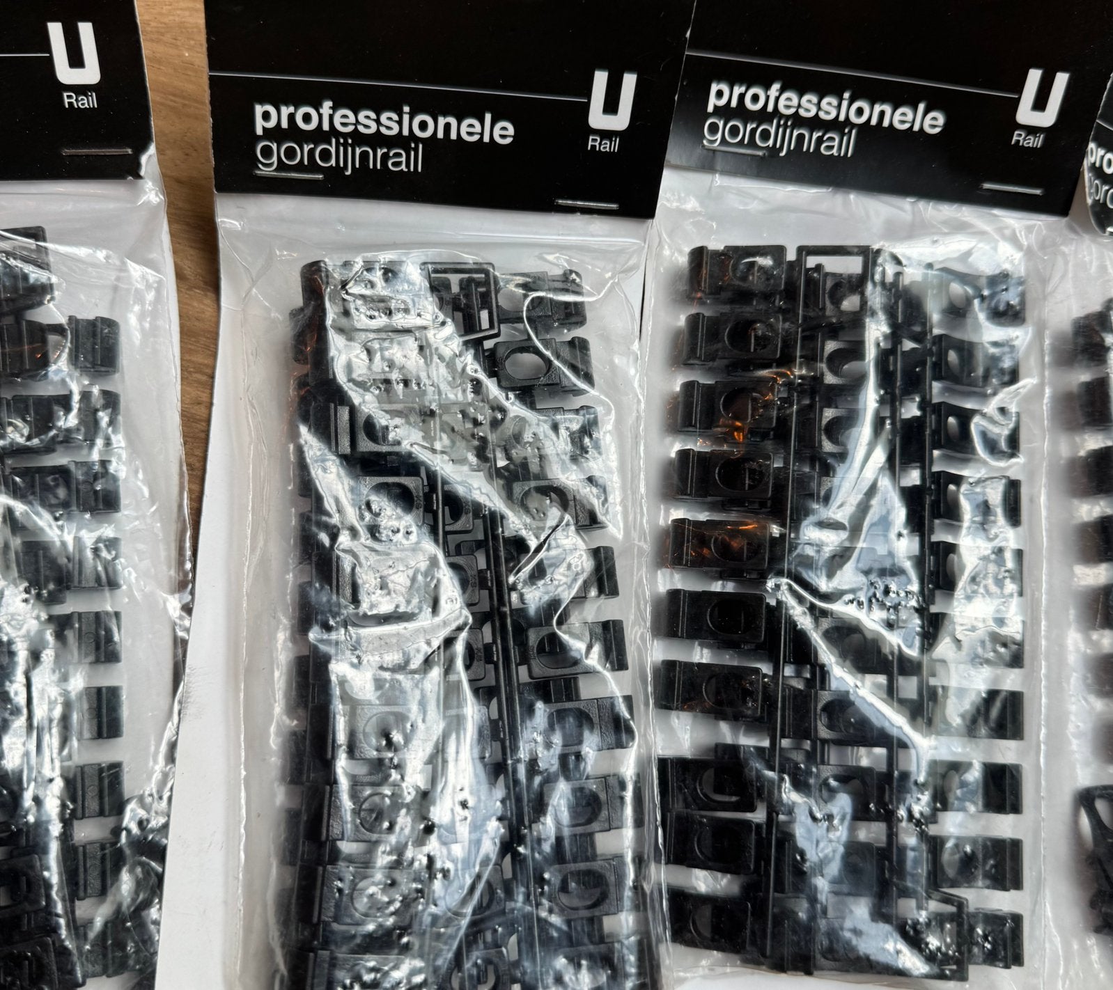 Gordijn rail glijders 50x haakjes prof rail zwart kwantum, Kwantum, Zwart, Nieuw, Ophalen of Verzenden