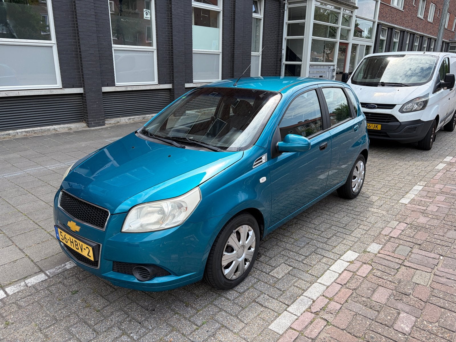 Chevrolet Aveo 1.2 16V 5D 2008 Blauw, Voorwielaandrijving, Stof, 40 €/maand, Aveo