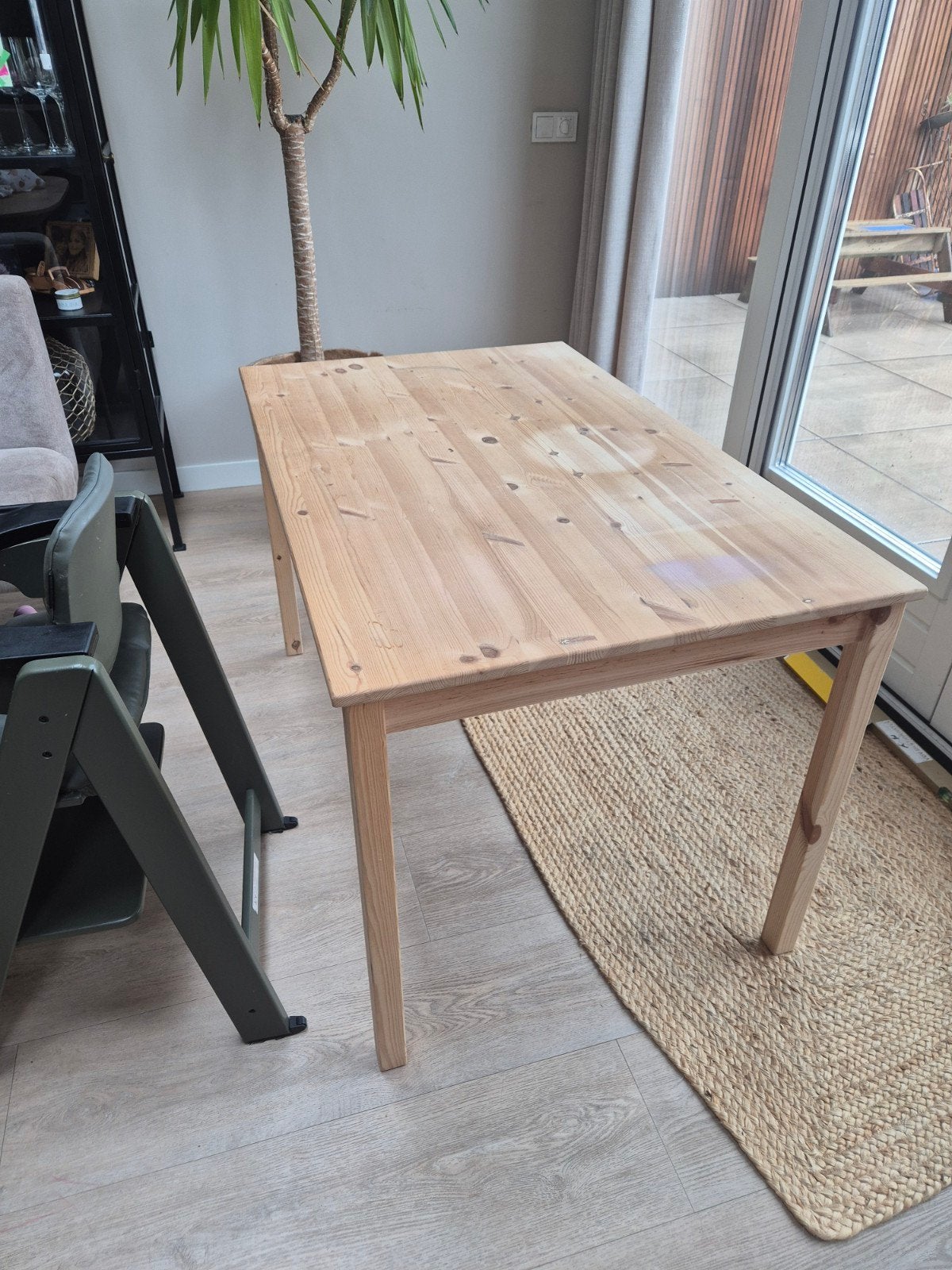 Houten ikea tafel, Huis en Inrichting, Tafels | Eettafels, Ophalen, Gebruikt, Rechthoekig, Grenenhout