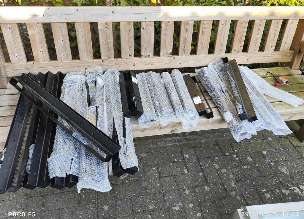 steigerhout hoekverbinders voor tuinbank ...tuintafel,,enz, Ophalen, Nieuw, Hout