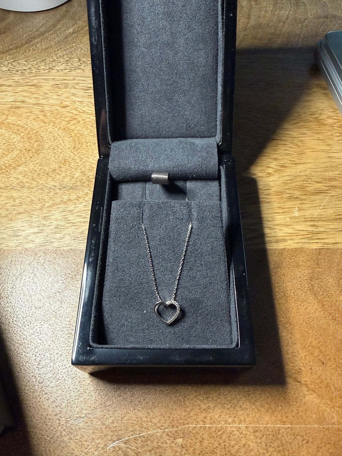 Brilladia 14K Witgouden Ketting met Diamanten Hart Hanger, Ophalen of Verzenden, Zo goed als nieuw, Met edelsteen, Zilver