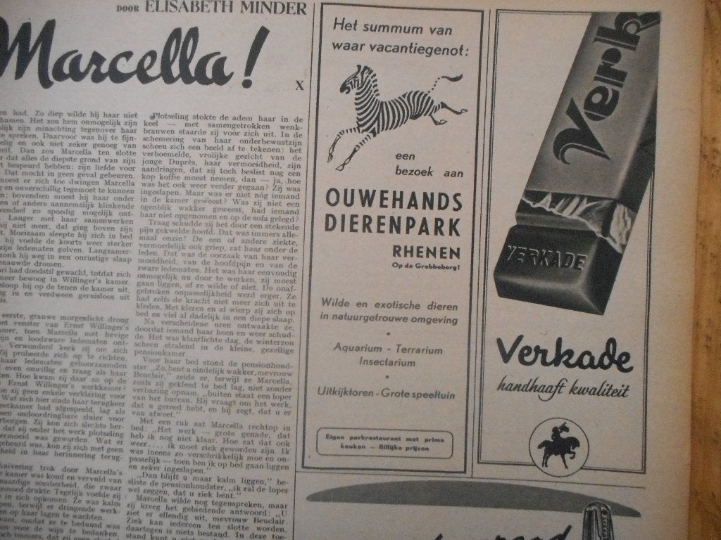 Adv. Ouwehands Dierenpark Rhenen. 1947., Verzamelen, Ophalen of Verzenden, 1940 tot 1960, Nederland, Knipsel(s)