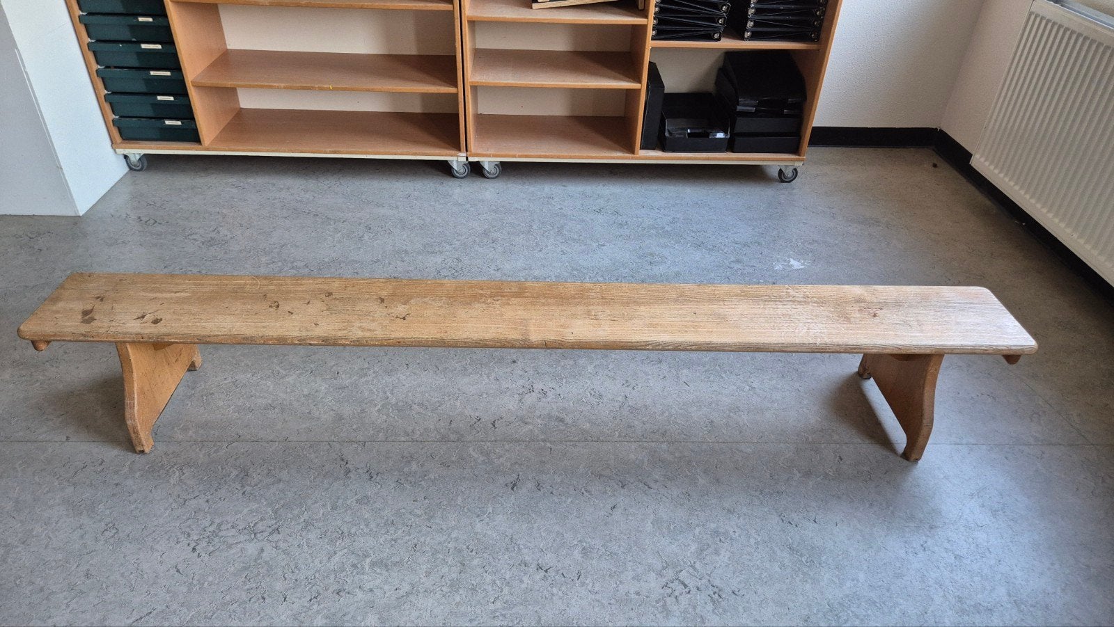 Vintage gymzaal bank 220 cm lang, Ophalen of Verzenden