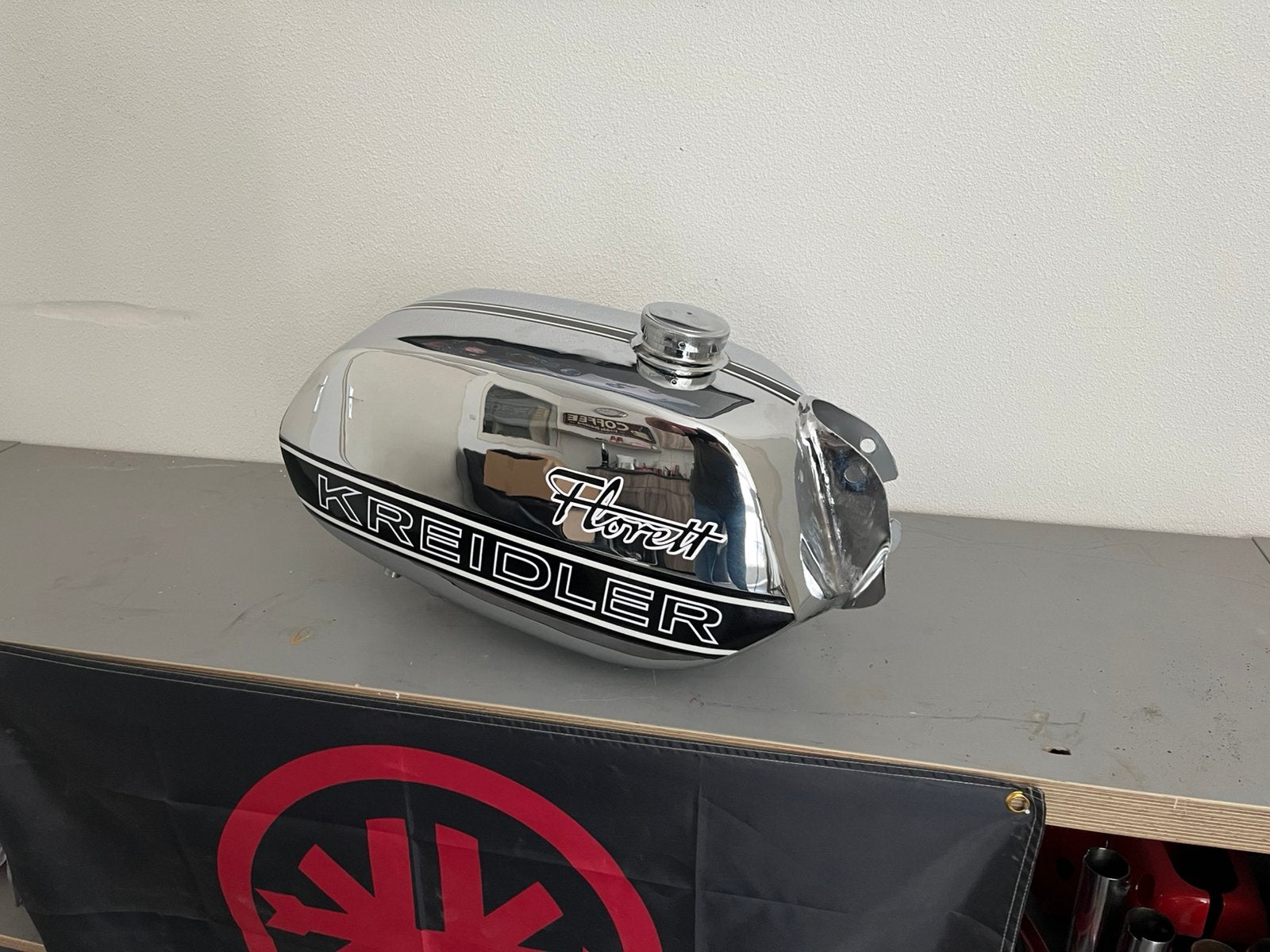 Kreidler bloktank chroom nieuw