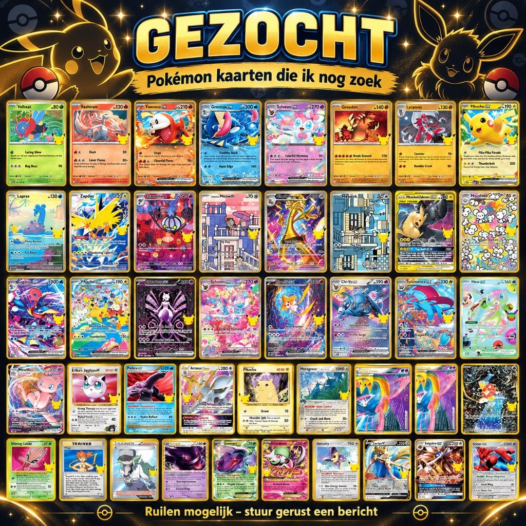 POKÉMON 30TH CELEBRATION (30KC) – RUILEN / GEZOCHT!, Ophalen, Nieuw, Losse kaart, Foil
