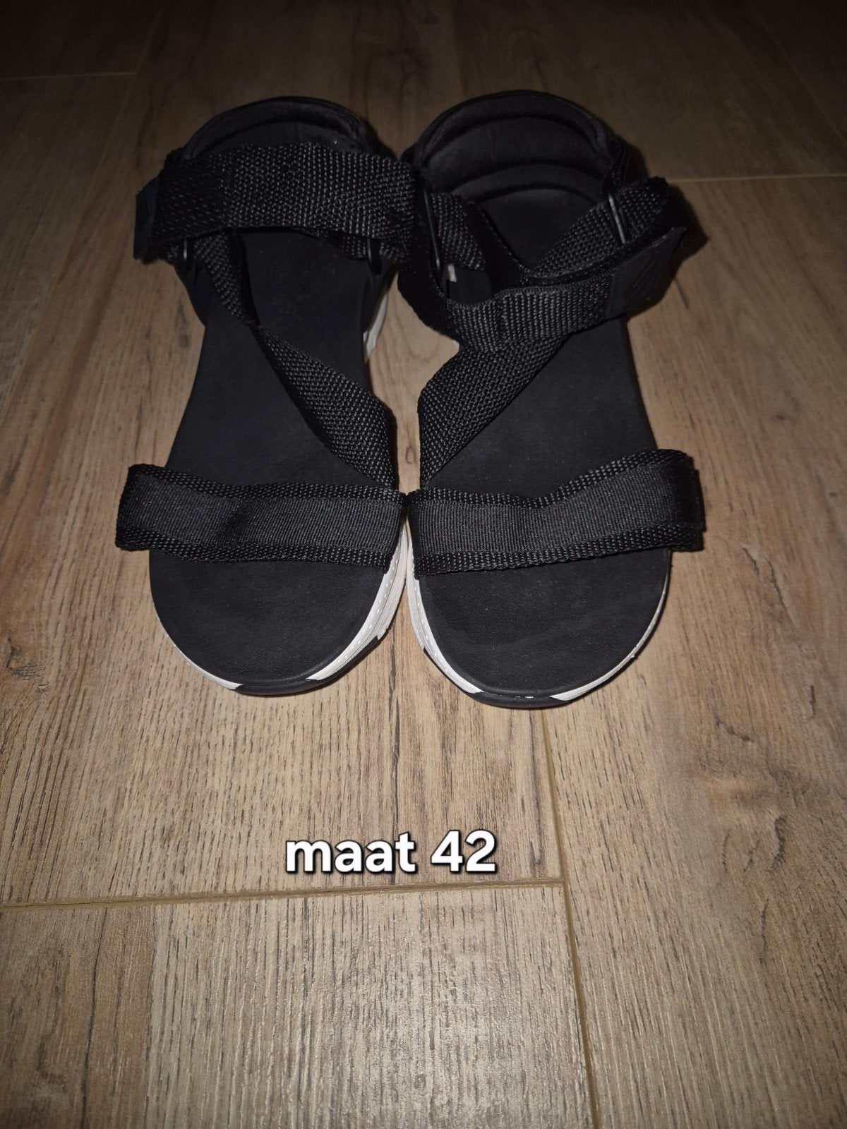 Skechers Arch Fit sandalen maat 42, Skechers, Zwart, Zo goed als nieuw, Sandalen of Muiltjes